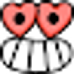Eyes Pink Heart Shape emoji