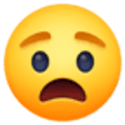 Anguished emoji