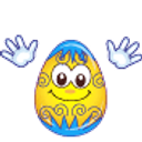 Easter Egg Waving emoji