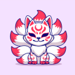 Kitsune Sitting Confident emoji