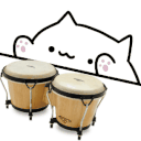 Bongo Cat Drumming emoji
