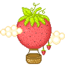 Strawberry Airballoon emoji