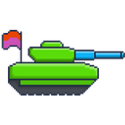 Pixel Tank Flag emoji
