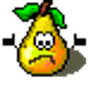 Pear Shrug emoji