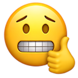 Grimacing Thumbs Up emoji