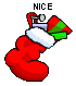 Santa Hat Stocking Red emoji