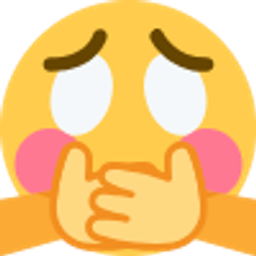 Shy Face Hand Cover emoji