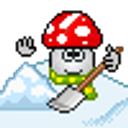Mushroom Snow Shovel emoji