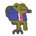 Spinning Robert Corporate Frog emoji