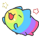 Rainbow Worm Cat emoji