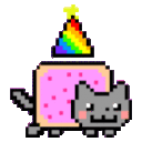 Nyancat Birthday emoji