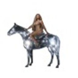 Woman Sitting Spotted Horse emoji