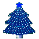 X Mas Tree Blue emoji