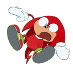 Knuckles Shocked Jump emoji
