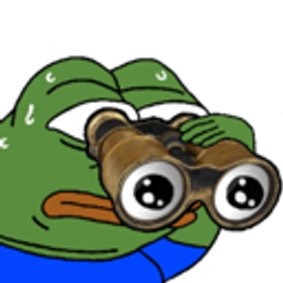 Looking Pepe emoji