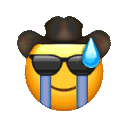 Cowboy Cool Cry Much Panic emoji