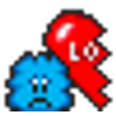 Knuddels Torn Heart Boy emoji