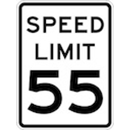 Speed Limit 55 Sign emoji