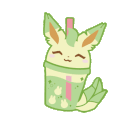 Leafeon Boba emoji