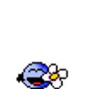 Excited Blue Flower emoji