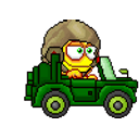 Soldier Driving Jeep emoji