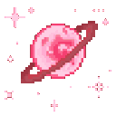 Pink Saturn emoji