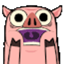 Scared Pig Clash emoji