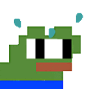 Frog Worry Sweat emoji