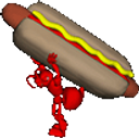 Ant Stealing Hotdog emoji
