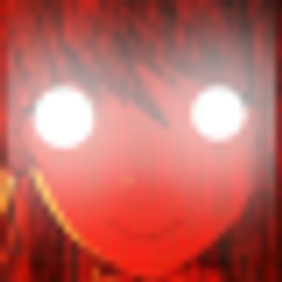 Spooky Red Grin emoji
