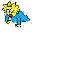 Crawling Maggie Simpson emoji