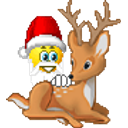 Reindeer Santa emoji