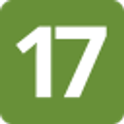 Green Square 17 Number emoji