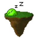 Floating Rock Sleep emoji