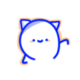 Blue Cat Smile Wag emoji