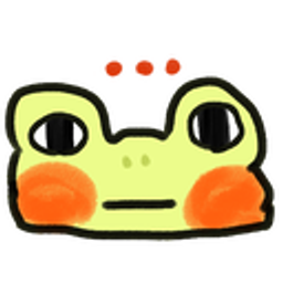 Frog Blush Three Dots emoji