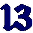 Blue Number 13 emoji