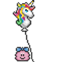 Unicorn Balloon Knuddels Girl emoji