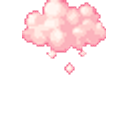 Pink Raincloud emoji