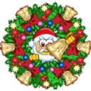 Santa Wreath emoji