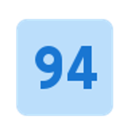 Blue Number 94 Block emoji