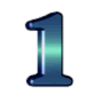 Shiny Number One emoji