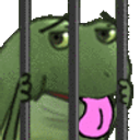 Frogjailed emoji