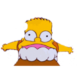 Bart Simpson Spinning Fan Teeth emoji
