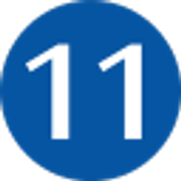 Blue Circle Number 11 emoji