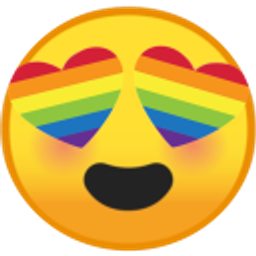 Heart Eyes Rainbow emoji