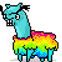Rainbow Llama emoji
