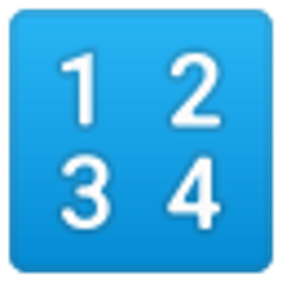 Blue Number Blocks 1to4 emoji