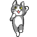 Cat Gray Happye emoji
