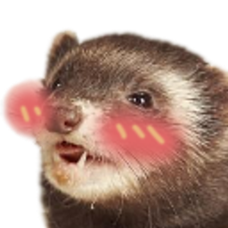 Ferret Blush emoji